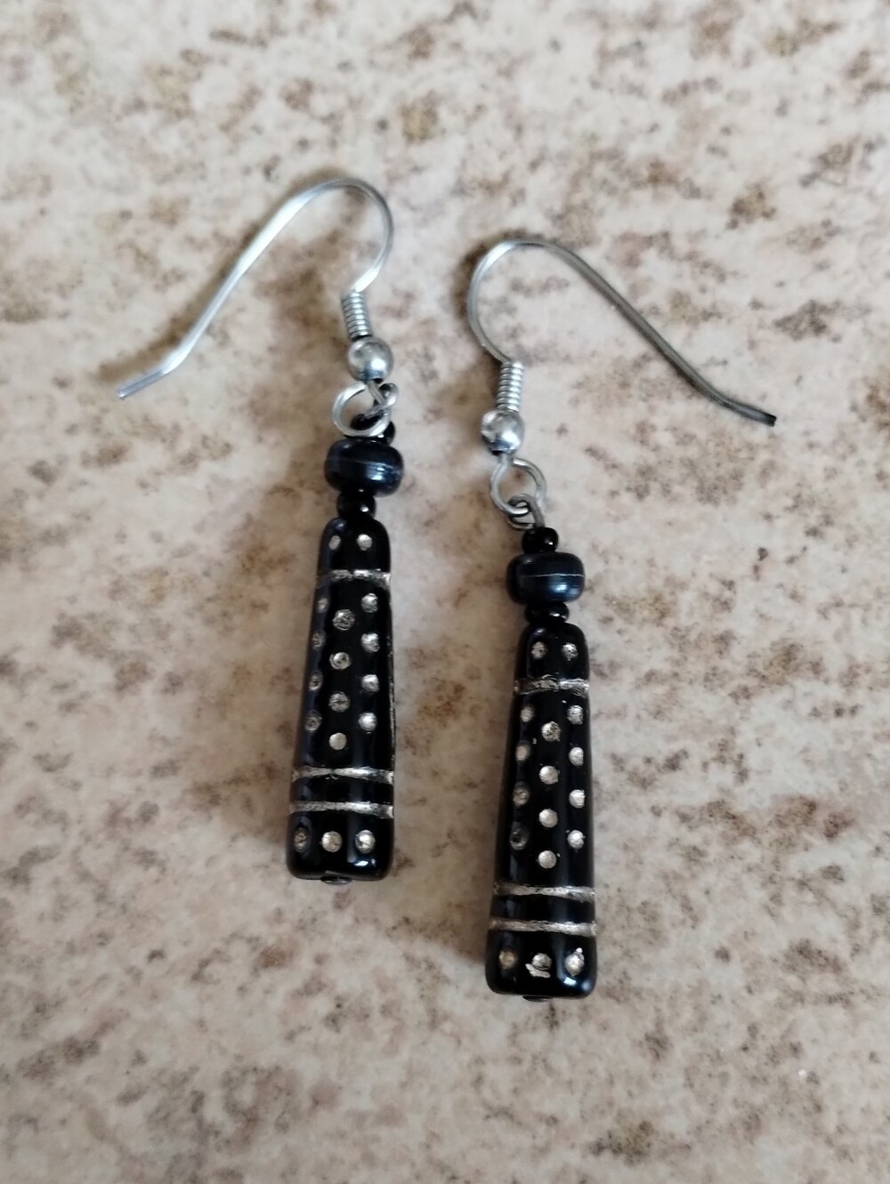 Black and Gold Earrings